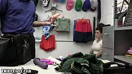 Busty Inked Indica Flower Fucks Cop Hard On CCTV Camera