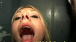 Crystal Ray delivers sloppy blowjob before stranger fucking session