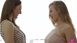 Blonde Duo Eira W Bends Over for Massive Cock Doggystyle Ride