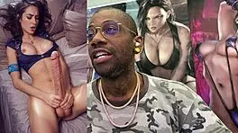 Beautiful trans babe with small waist cums hard from petite white trans nurse pounding