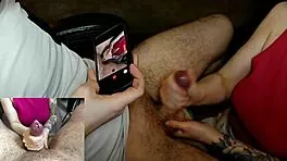 Uh im filmin my hot girl playin with my huge dick an balls closeup