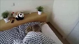 Skinny Shaved Blonde Sucks Monster Cock Morning Cumshot