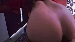 while hubby's at work, i visit neighbor and fill her ass with hot creampie milk