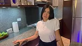 Horny Tattooed Student Craves Stepbrother's Cum on Big Ass