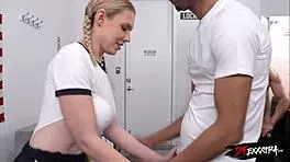 Petite blonde rebel rides from blowbang into bbc gangbang frenzy