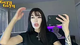 hey check this horny alternative babe deepthroating and face fucked sloppy