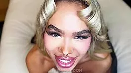 Yo, this petite blonde takes BBC deep in hotel for messy facial