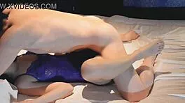 oh god that blue lingerie on her huge tits feels so good inside her