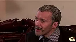 Spanking Lingerie Secretary Sinks onto Old Cock for Bent-Over Cowgirl Ride