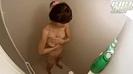 stunning asian teen caught naked in shower