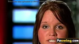 imagine a sexy brunette switching cocks nonstop in this steamy swinger orgy frenzy