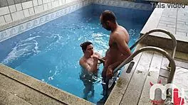 pregnant horny wife fucks her trainer while cuck films the creampie mess