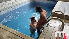 pregnant horny wife fucks her trainer while cuck films the creampie mess