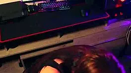 roommate caught me gaming but craved cock in her pussy
