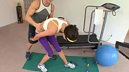 Creepy Older Guy Ravishes Young Brunette Beauty