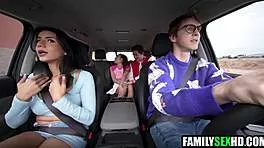 Big cock stepbro pounds stepsis hardcore fingering in changing room