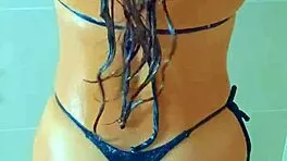 shower time babe fuck my tanned latina ass?