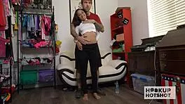 Alicia Reign's petite frame hooks up backstage intimately