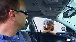 Petite beauty lured into wild first anal ride by massive older cock