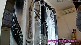 Old guy face fucks tattooed long leg brunette slut in short jeans