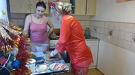 New Year's Thong Lingerie Cooking