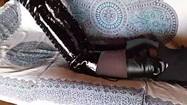 sexy milf teases pantyhose legs heels in steamy preview