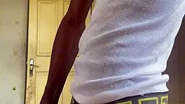 college boy strokes huge cock to cum 💦 outdoor jerk off