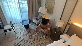 Tanned Latina's Bubble Butt Stretches Around Huge Cock In Tight Pussy