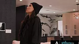 oh shit, aften opal and kimmy kimm uncover strap-on for wild bed romp