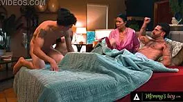 petite alexia anders rides hard beside dana vespoli in wild foursome