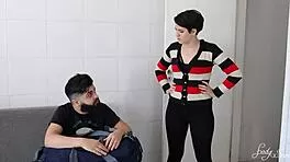 my girlfriend kicked me out so i fucked her hot brunette friend deepthroat pussy lick