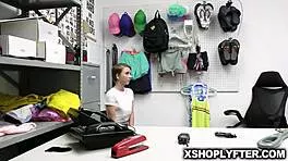 Officer giovanni francesco rips clothes off influencer macy meadows for hardcore office doggystyle facial.