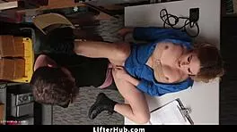 LP officer rips clothes offers deal: submit to her big tits office domination doggy pounding