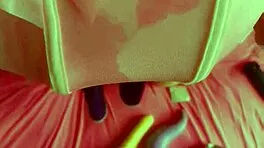 Hey check out this horny student masturbating messily with her wet skirt up