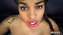 Busty Skylar's intriguing shift from cock sucking to deep pussy pounding