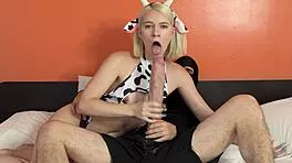 hey tiny blonde, feel that roughest fuck shaking your painful orgasm all over