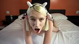 hey tiny blonde, feel that roughest fuck shaking your painful orgasm all over