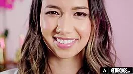 Petite Brunette Kimora Quin Creampied Then Cum Swaps with Zane