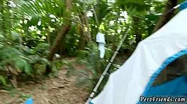 Asian Bar Chick's Intense Forest Blowjob Group Orgy