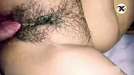 peruvian stepsis offers hairy pussy filled sticky with cream