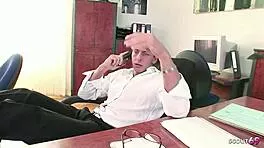 hey boss your fat cock relax in my tight blonde asshole