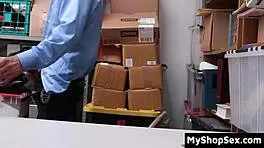 ugh this thiefs tight pussy squeals as i fuck her for freedom at work