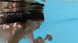 wow skinny hungarian lana babe swims juicy ass underwater!