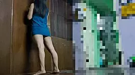 sexy curvy japanese college coed with big ass shakes it during intense home workout