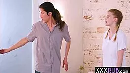 Big Tits Teen Octavia Red's Rough Pussy Pounding After Massage