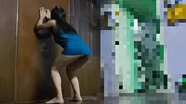 sexy curvy japanese college coed with big ass shakes it during intense home workout