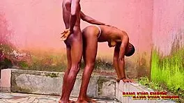 Hardcore pounding my choir leader's big cock by church fence 🖤🍆