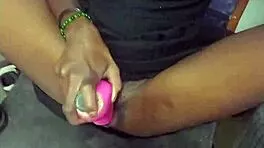 Hot Schoolgirl Vibes Tight Pussy on Chair While Stud Jerks Cock