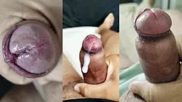 watch my tiny phimosis cock spurt while my girl fingers her juicy pussy?