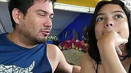 after party petite brunette babe talks then fucks hardcore